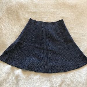 Herringbone tulip-flared skirt